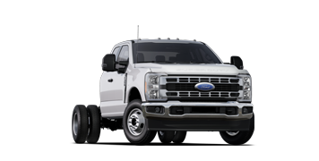 Ford F-350® XLT Super Duty® à châssis-cabine 2025 illustré en blanc Oxford