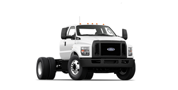Ford F-650® SD 2026 diesel à châssis droit en blanc Oxford