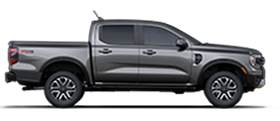 Ford Ranger LARIAT 2024 avec ensemble décor sport et ensemble FX4 en gris carbonisé