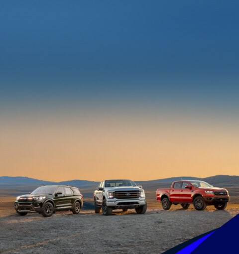 Image du F-150, Explorer et Ranger dans une montagne