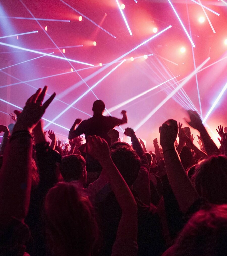 La foule à un concert.