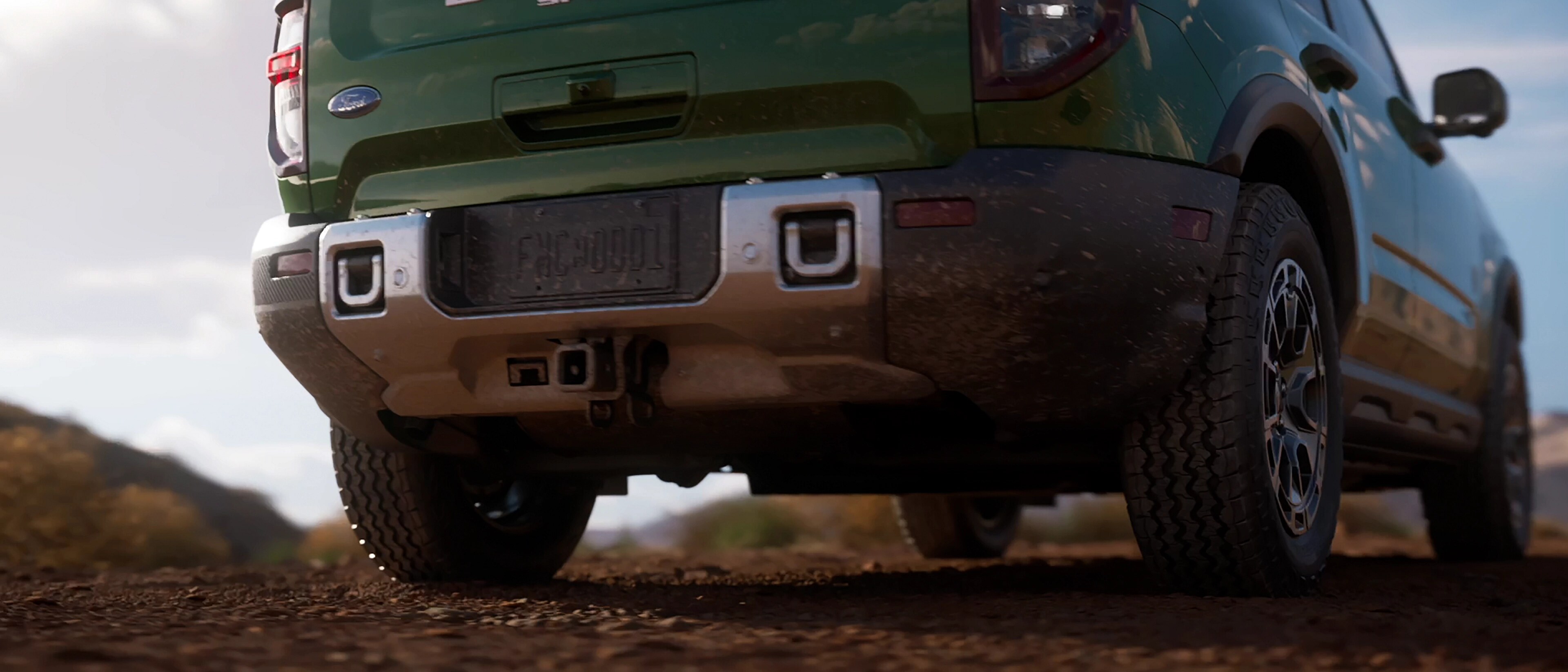 Le Ford Bronco Sport® 2025 stationné avec le pare-chocs revêtu d'acier