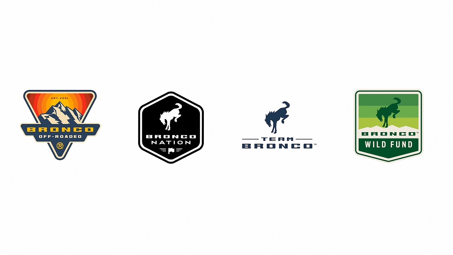 Série de logos graphiques de la famille Bronco 2025