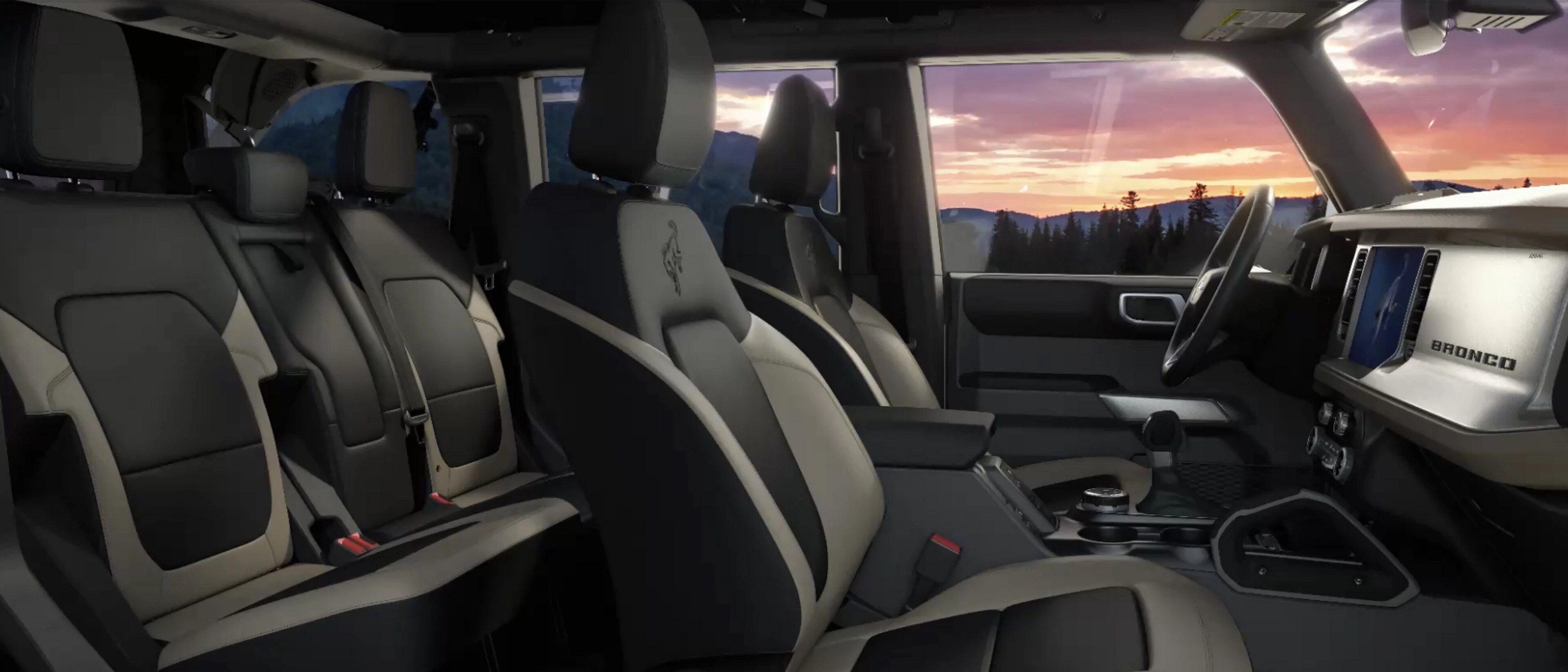 Une coupe montrant l’intérieur d’un VUS Ford Bronco® 2026