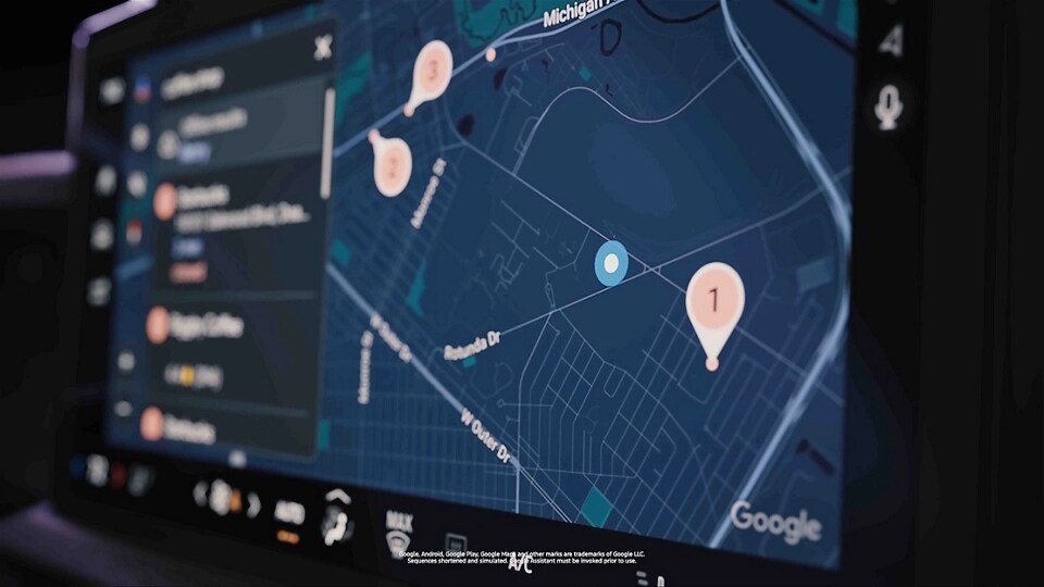 Expérience numérique Ford affichée à l’écran