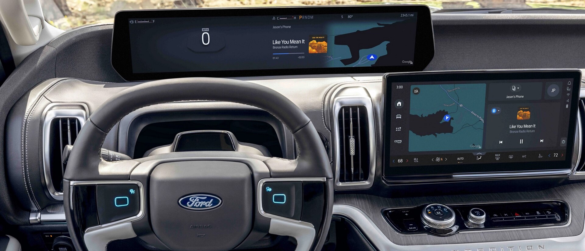 Écran tactile de 13,2 po et affichage panoramique de 24 po de la console centrale du Ford Expedition® 2025
