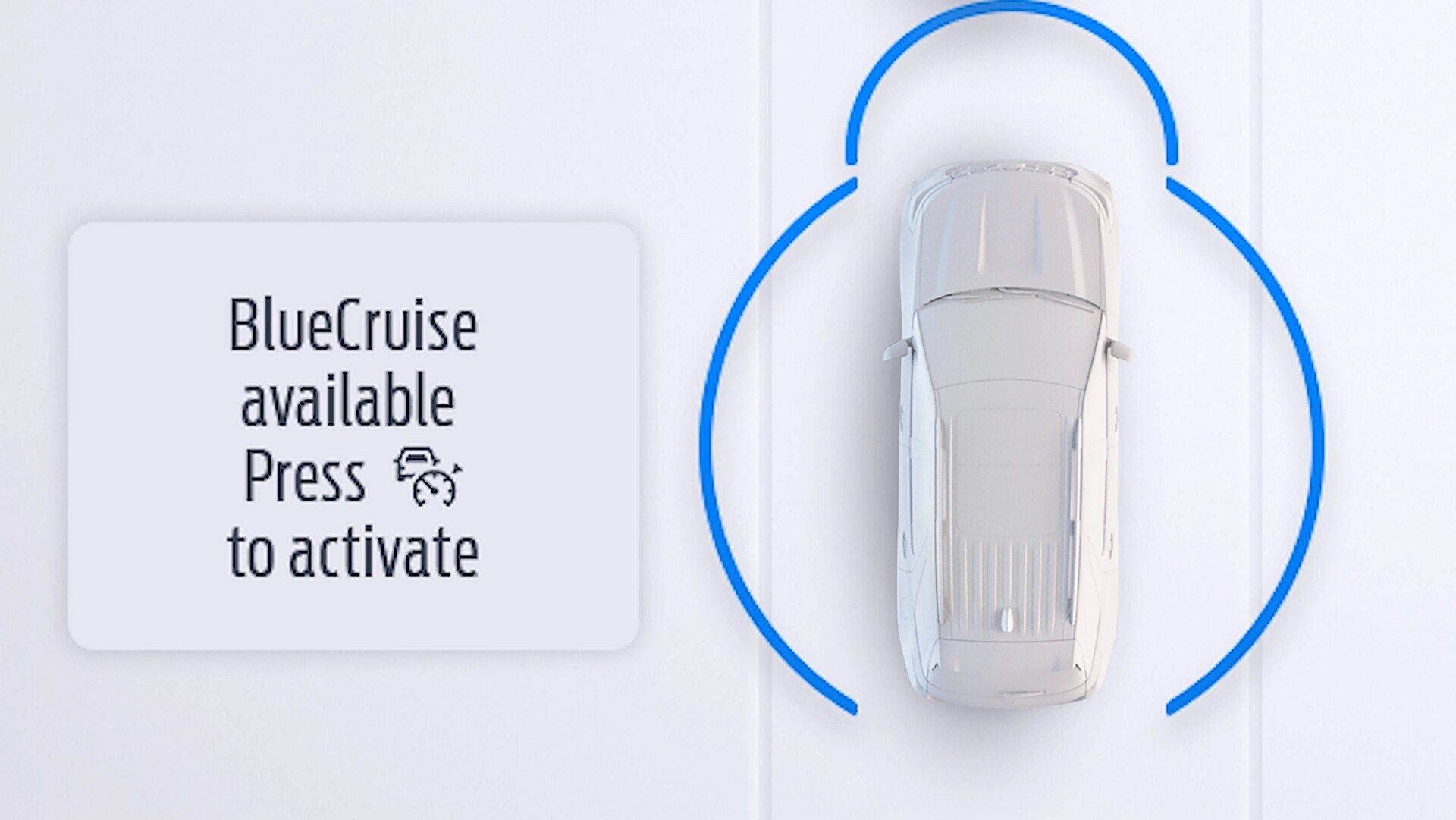 Une illustration de l’invite à l’écran « BlueCruise en option »