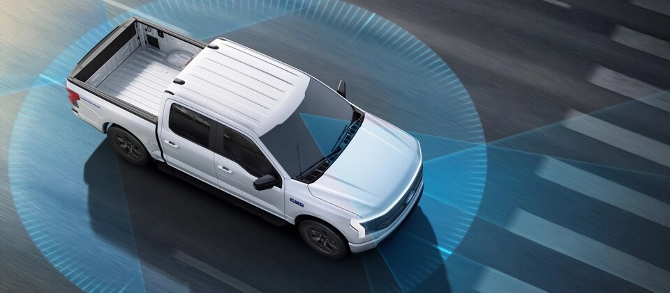 Une démonstration d’un Ford F-150® Lightning® 2025 engagé avec la technologie Co-Pilot360®