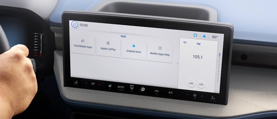 Le tableau de bord et le tableau de bord d’une camionnette Ford Maverick® 2025