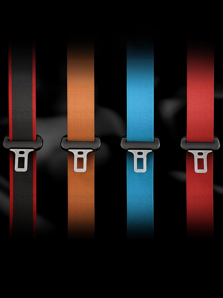 Vue détaillée des ceintures de sécurité en option sur la gamme Ford Mustang® 2026