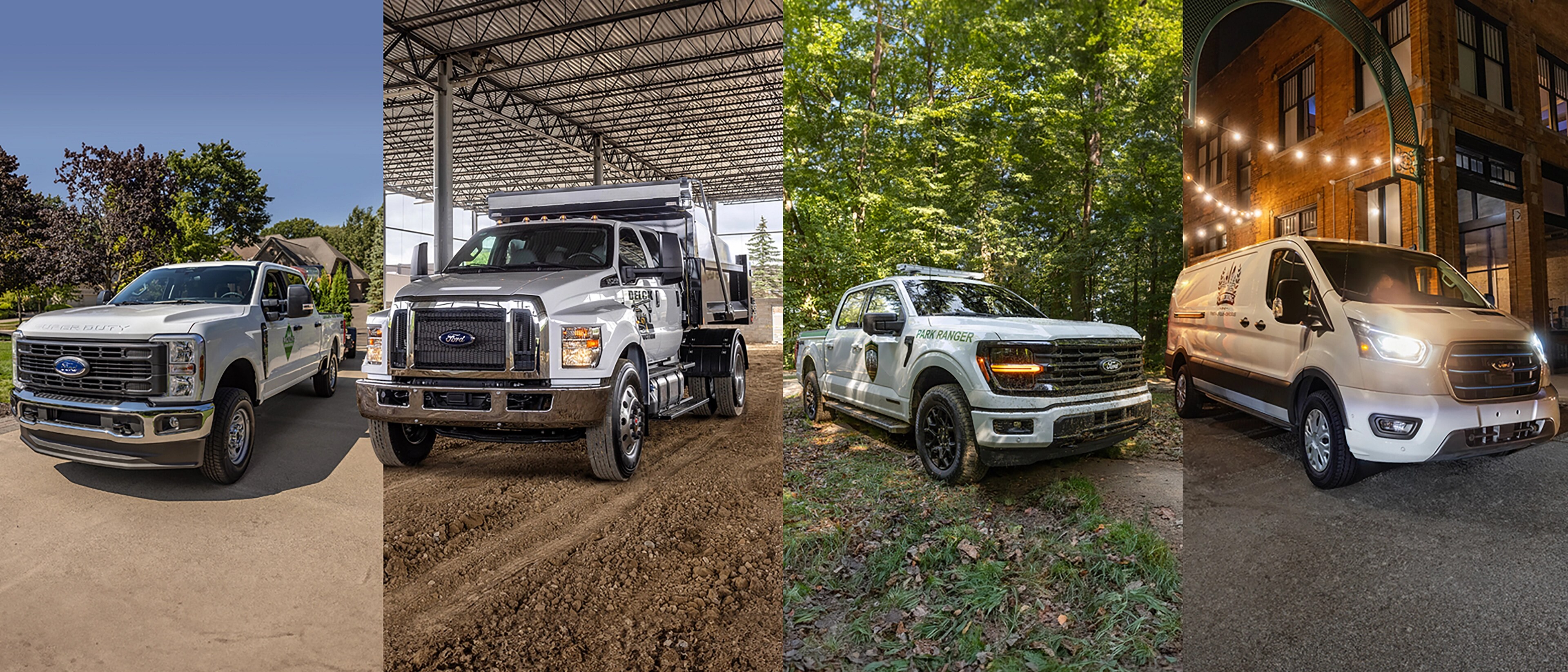 Quatre utilisations distinctes des camions Ford Super Duty® sur quatre milieux différents