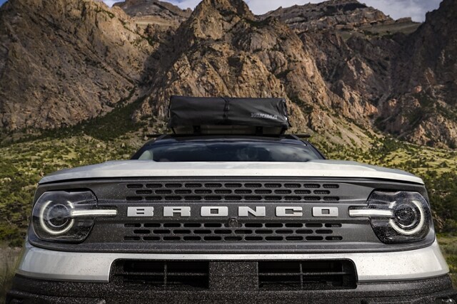 Gros plan de l’avant d’un Ford Bronco Sport 2021