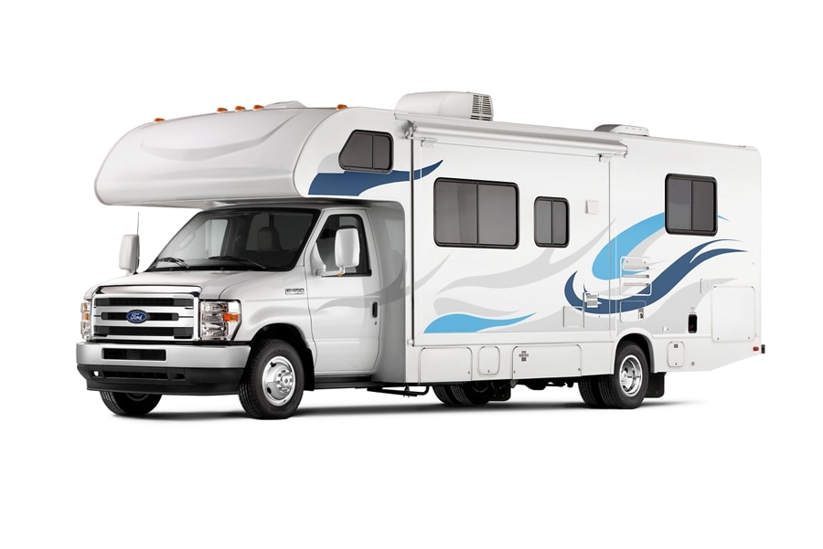 Fourgon tronqué Ford série E 2026 avec ensemble autocaravane de classe C