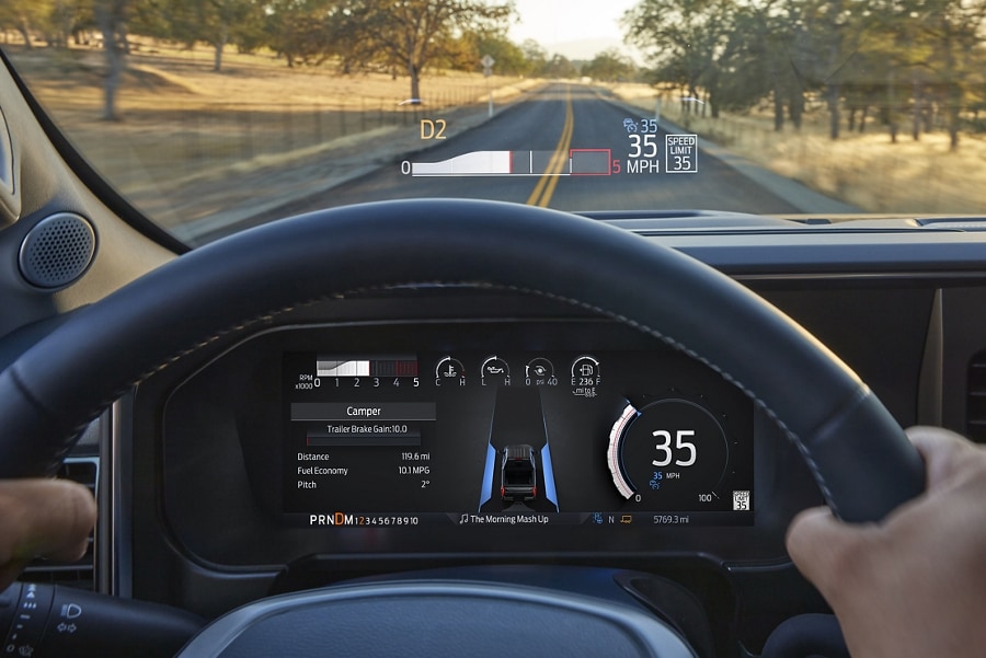 Gros plan de l’écran de productivité de 12 po