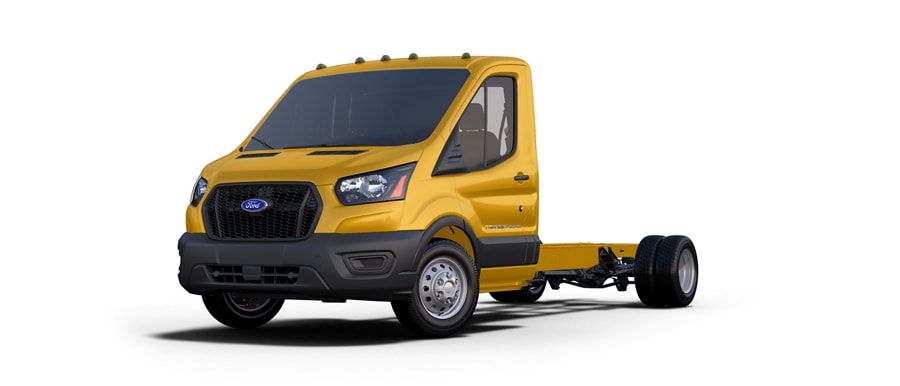 Modèle Ford Transit® tronqué 2025 équipé de l’ensemble de préparation pour autobus scolaire