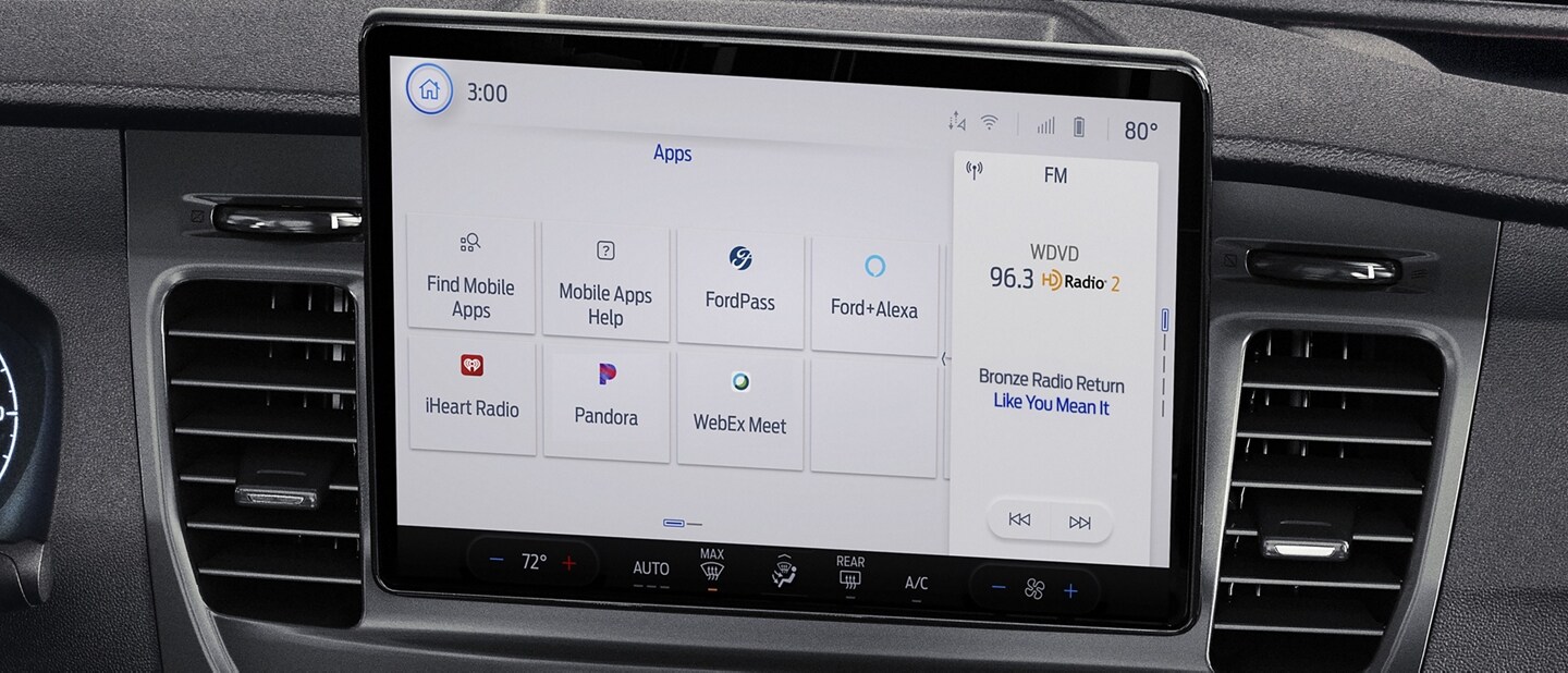 Gros plan de l’intérieur d’un modèle Ford Transit® 2025