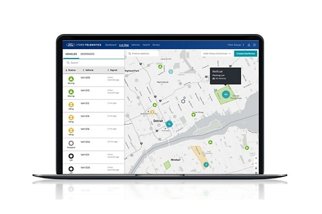Illustration d’un écran d’ordinateur portable montrant une carte et des informations